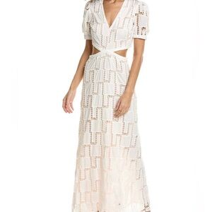 Ba&sh White Cut-Out Maxi Dress